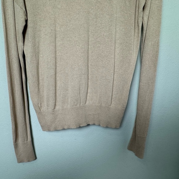 Banana Republic - Tan Silk Cashmere Drape Sweater Size Small - Picture 7 of 10